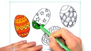Рисуем и раскашиваем пасхальные яйца\\ Рисование для девочек!