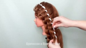 Прически для девочек на длинные волосы. Прически на 1 сентября. Сoiffures simples.