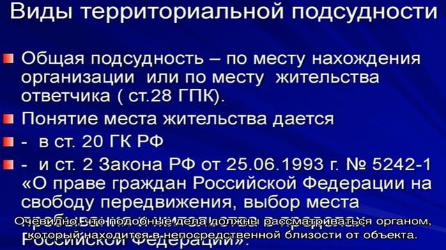Территориальная подсудность