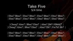 Take Five (Dave Brubeck) - Backing Track