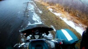 ПИ#%ДА подвеске мотоцикла УРАЛ/ ДРИФТ ОДНОЙ РУКОЙ/ Первый снег выпал УРА/ snow drift a moto Ural