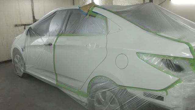 Солярис. Покраска крыла, с переходом на дверь (дубль-2) смотреть онлайн