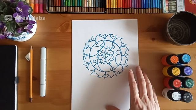 Мандала рисование - Мастер класс для начинающих Часть 6