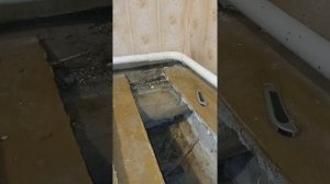 Сгнила лага в старом деревянном доме, в результате пружинит пол.