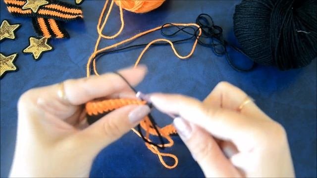 Вяжем георгиевскую ленточку