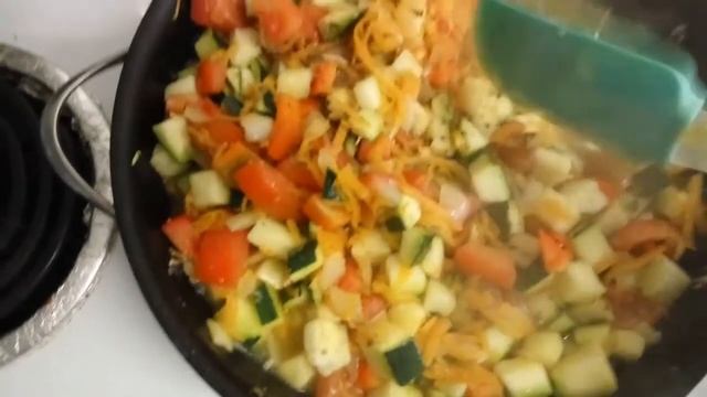 Рисовая лапша с овощами.Постное блюдо