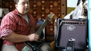 Электрогитара JOLANA Galaxis - чехословатская копия FENDER Jaguar. Комбик CORT MX15R