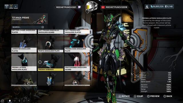 Warframe: Titania Prime Fashion Frame - See Timestamp in Description for Showcase. смотреть онлайн