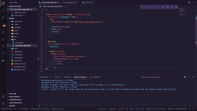 Flutter Tutorial for Beginners 36 - How to make HTTP requests in Flutter