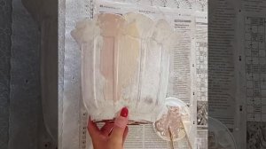 Перекраска пластикового цветочного горшка./поделки/переделки/краскам с содой/