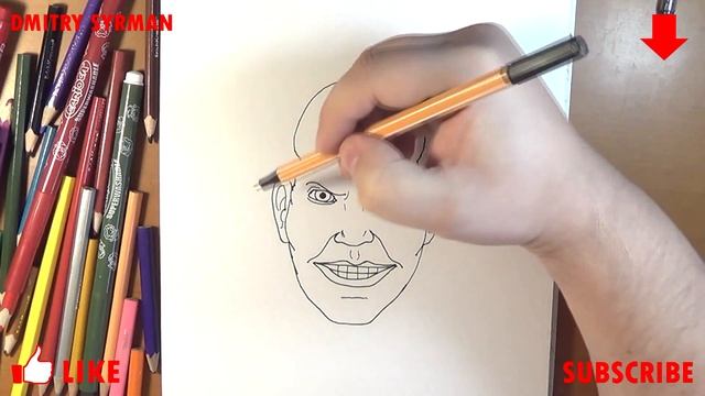 How to draw Pennywise, IT, Как нарисовать Пеннивайза, ОНО смотреть онлайн