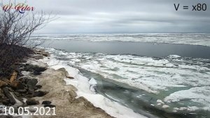 ✔ Байкал. Май. Хаотичное движение тающих льдов. 10 часов видео за 7 минут. Ускорение в 80 раз