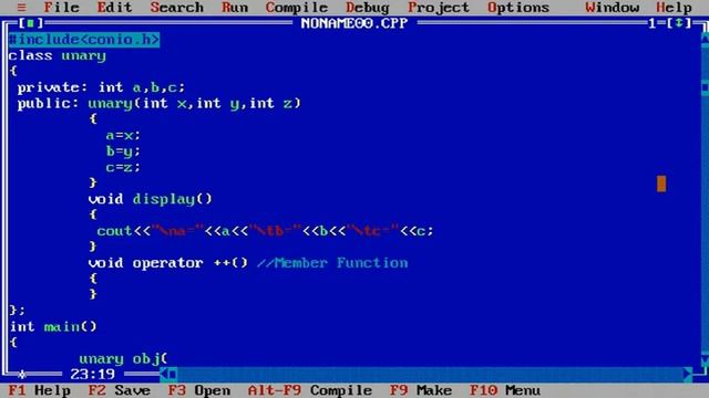 Unary Operator Overloading In C++ using Member Function and Friend Function