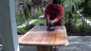 Реставрация деревянного стола .