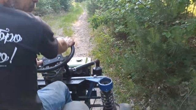 самодельный мини трактор DIESEL. мотор от мотоблока! смотреть онлайн