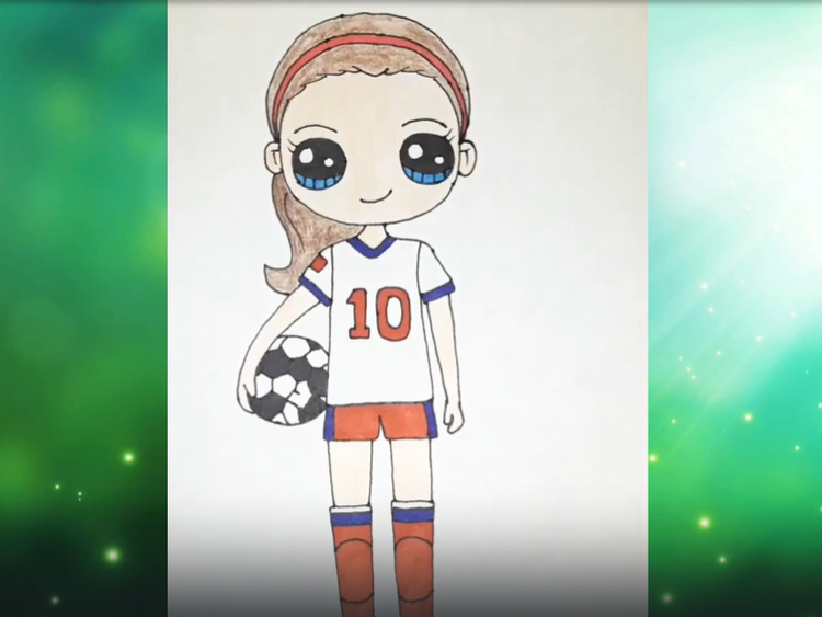 Рисуем Девочку Футболистку смотреть онлайн