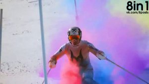 Яркий спуск на лыжах от горнолыжника Марселя Хиршера   Skiing in Colour