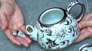 I took a broken teapot and made something new out of it! Look what came out!