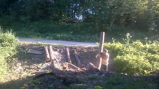 Переезд через овраг. Заезд к дому.  ч1