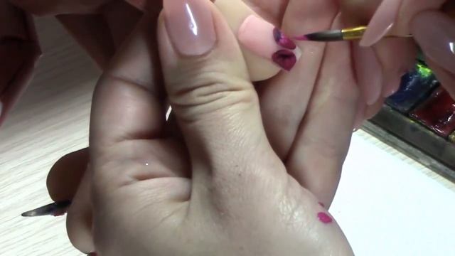 NAIL ART FRUITS/ Малина на коротких ногтях/ Красные ягоды смотреть онлайн