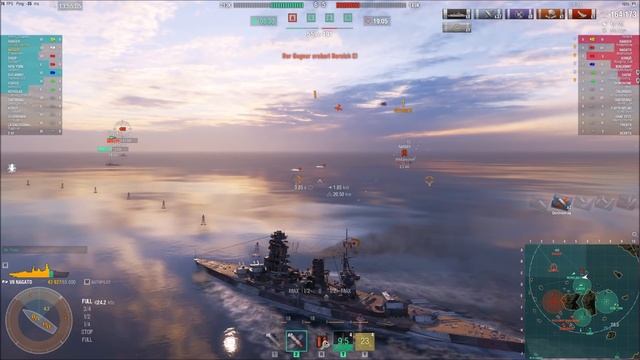 NAGATO || 3100 exp 250k dmg|| World of Warships смотреть онлайн