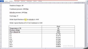 Distillation Column Simulation with Aspen Hysys