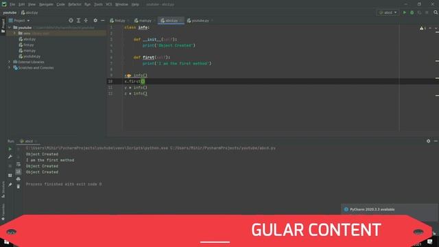 Python 3.9 Tutorials: __init__ In Python | Init Method In Python | Object Oriented Programming