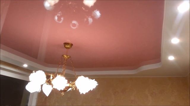 Двухуровневый натяжной потолок от компании Mirpotolkov www.mirpotolkov.ru +7 (495) 664-37-79 смотреть онлайн