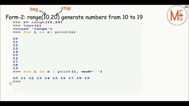 14.  Data Types in Python -Lecture 6 -   range datatype