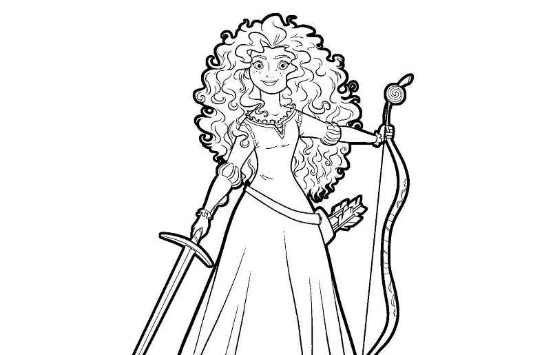 Draw a Princess Merida Brave (Disney) #1 низк