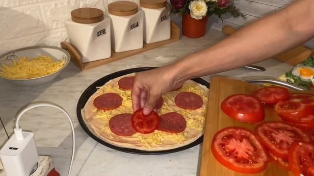 ПИЦЦА.ҚАМЫРЫ ЕҢ ЖҰМСАҚ ДАЙЫНДАЛАТЫН ПИЦЦА.КАК ГОТОВИТЬ ТЕСТО ДЛЯ ПИЦЦЫ.PIZZA AT HOME.Pizza