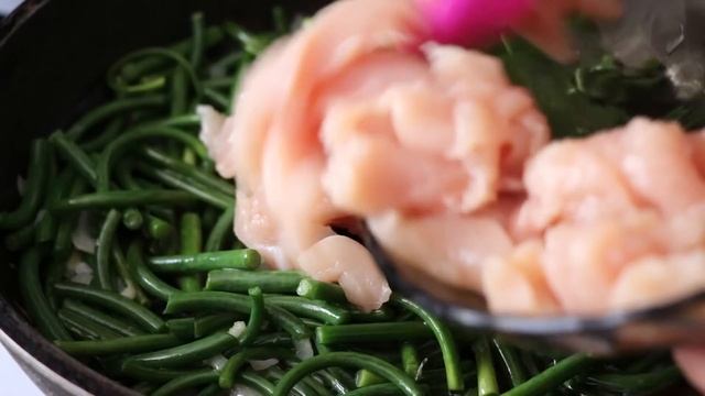 ЧЕСНОЧНЫЕ СТРЕЛКИ ЖАРЕНЫЕ С МЯСОМ