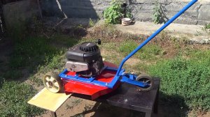 Обзор  самодельной газонокосилки.