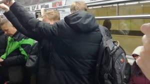 Объявление на белорусском языке в минском метро, следующая станция Михалова
