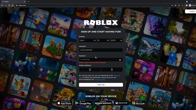 Как зарегистрироваться в Roblox. Роблокс