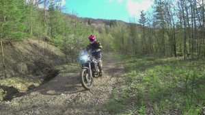 ASMR Одиночный мотоциклетный кемпинг.