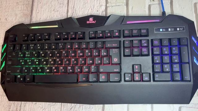 Работа подсветки клавиатуры Defender Werewolf GK-120DL смотреть онлайн