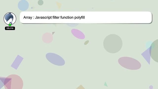Array : Javascript filter function polyfill