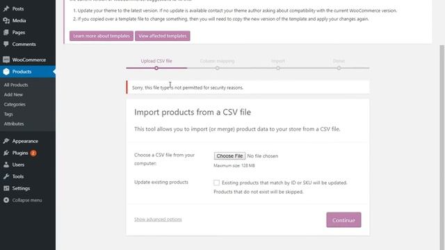 Woocommerce product not import this page isn’t working смотреть онлайн