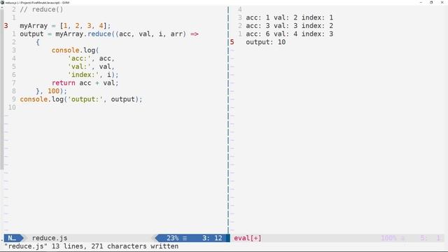 Javascript Reduce by Example