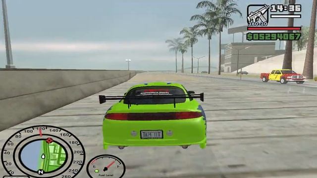 GTA San Andreas Car Mod Fast And Furious 1 - Mitsubishi Eclipse Driven + Sound - (Brian)