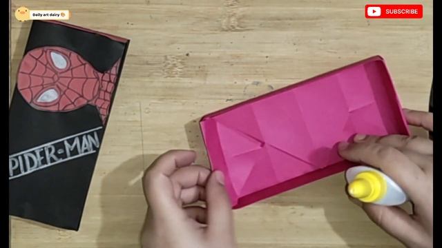 How to make a paper pencil box | DIY paper pencil box idea /Easy Origami box tutorial / Origami