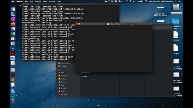 Command Line and Python: Mac