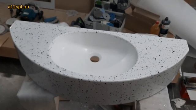 Мебель в ванную комнату,влагостойкая,раковина Corian DuPont,из искусственный акриловый камень смотреть онлайн