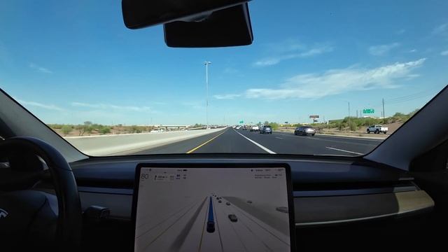 Tesla FSD 11.4.4 and I react quick to avoid a collision on freeway смотреть онлайн