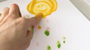Пальчиковые краски для малышей. Рисуем пальчиками. Учимся рисовать