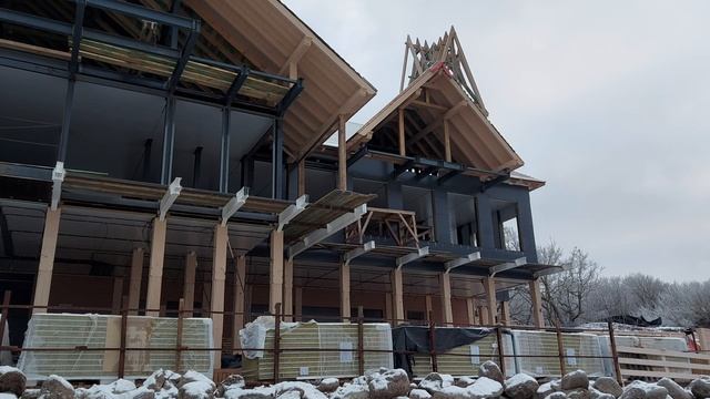 Строительство кафе "Монополь" на берегу моря в Зеленоградске