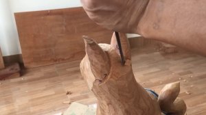 Wood Carving --- How to make dog wood carving --- Top of Wood Art