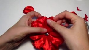 Как сделать мак из атласной ленты. Канзаши/ DIY Poppy flower of satin ribbon