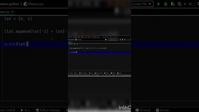 Как получить ряд чисел Фибоначчи #programming #subscribe #python #pythonforbeginners #amazing #like